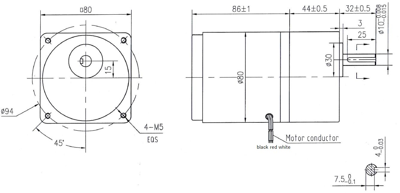 25W AC GEARMOTOR الرسم